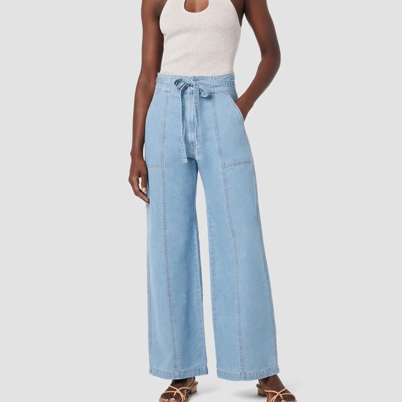 Hudson Tie Waist Wide Leg Barefoot Trouser - Picture 5 of 6